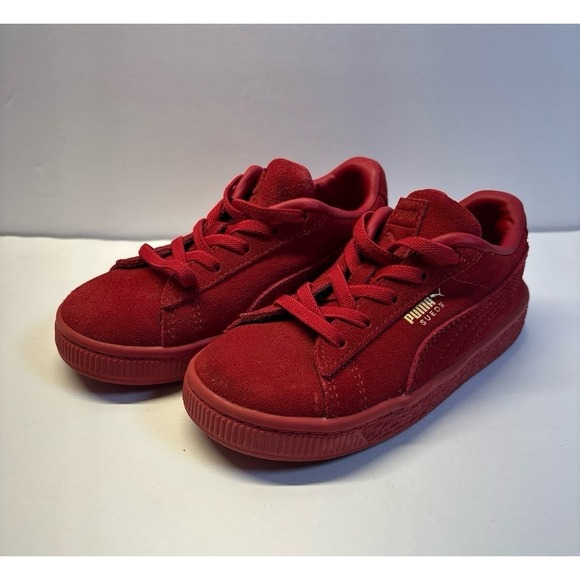 Toddler Puma Red suede Sneakers (toddler size 8) "90s Style" - Picture 1 of 8